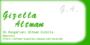 gizella altman business card